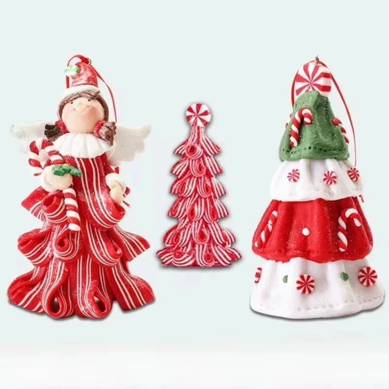 イベント・クリスマス装飾｜ソフト陶器ペンダント 天使チャーム