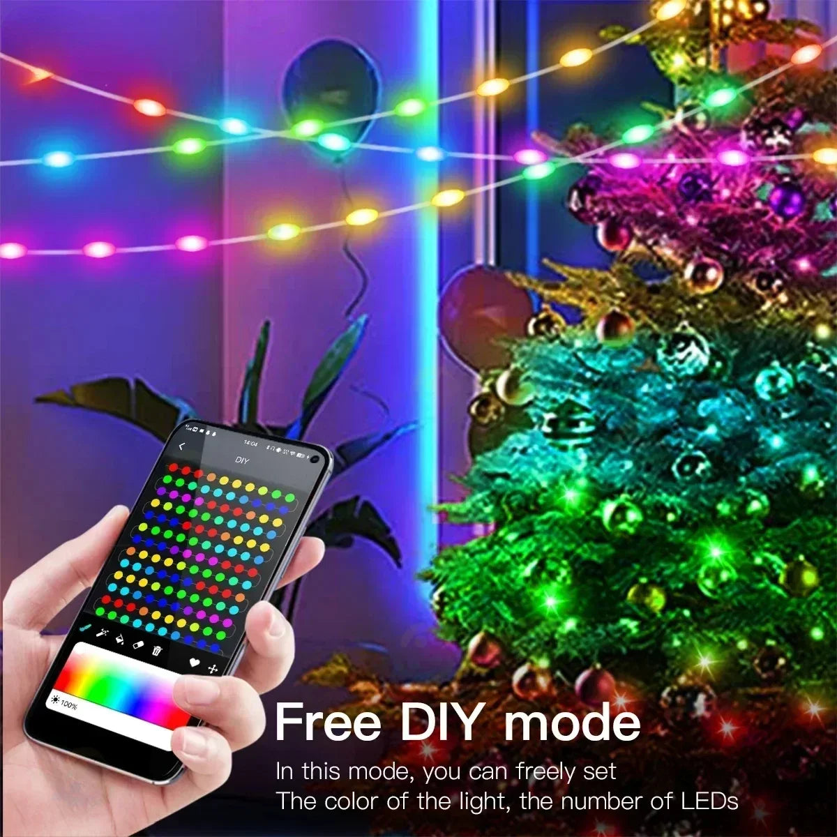 【イベント・クリスマス装飾】LEDクリスマスライト Bluetooth対応(5M/10M/20M)