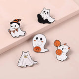 イベント・ハロウィングッズ｜カボチャゴーストエナメルブローチ