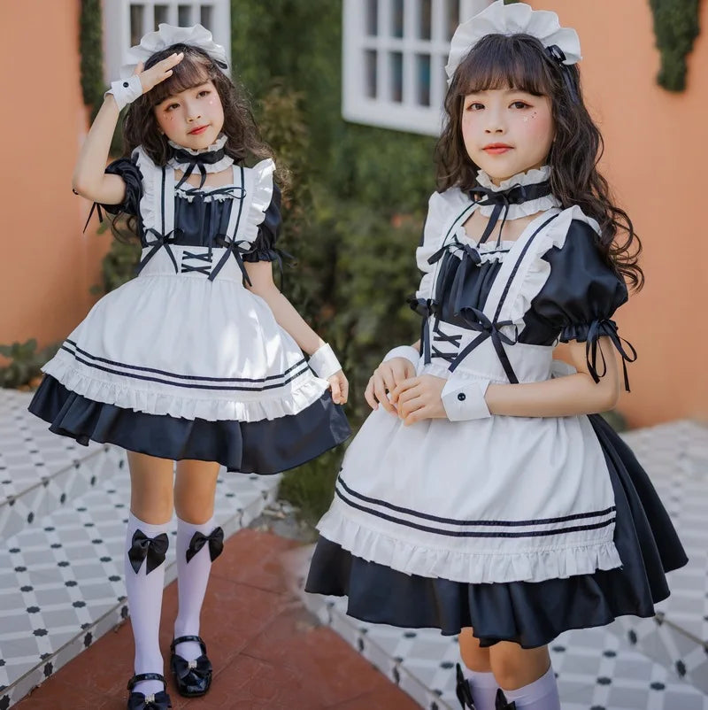 イベント装飾・ハロウィングッズ｜子供用メイド風コスチューム（110c-150cサイズ）