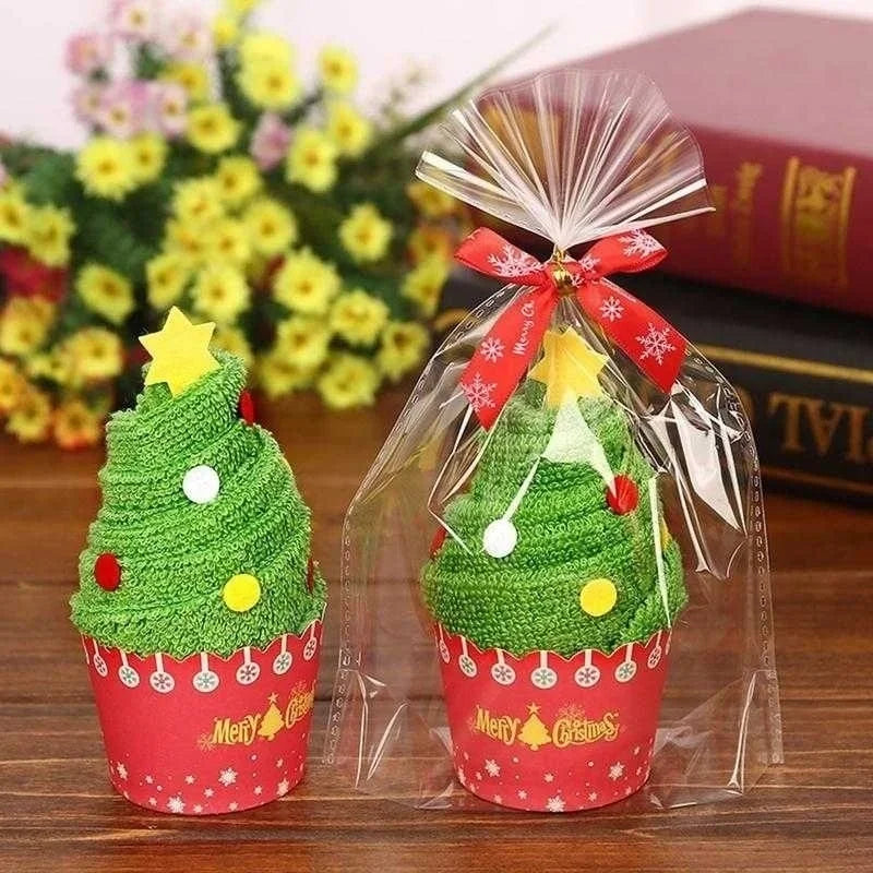 イベント・クリスマスグッズ｜可愛い！クリスマスラッピング ハンドタオルセット(30×30cm)