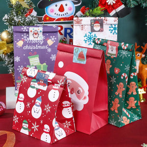 イベント・クリスマス装飾｜クリスマス柄ギフトバッグセット(8/12枚 )