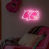 かわいい豚のLEDネオンサイン（ネオン看板） 調光可能