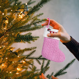 イベント・クリスマス装飾｜ピンクアルファベットニットクリスマスストッキング