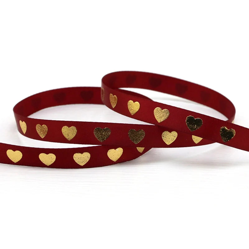 バレンタインデー用ピーチハートリボン10m