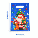 イベント・クリスマス装飾｜ビニール製クリスマス柄ギフトバッグ (50枚入 )