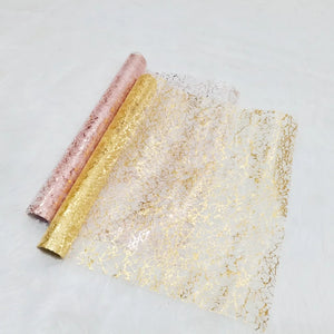 ゴールドメタリックテーブルランナー 30x500cm