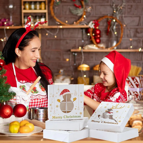 イベント・クリスマス装飾｜紙製クリスマス柄ギフトボックス