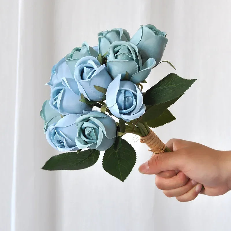 パーティー・インテリア装飾｜造花シルクローズブーケ(25cm)