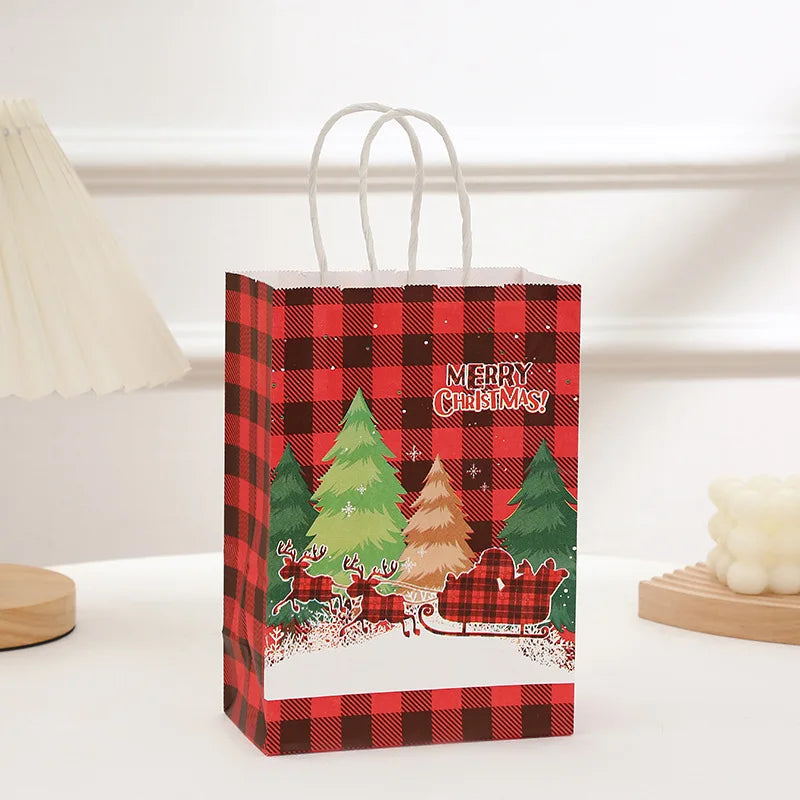 イベント・クリスマス装飾｜クリスマス用ペーパーギフトバッグ セット(4/8/12個入)