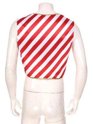 イベント・クリスマスグッズ｜ストライプキャンディーカラーベスト(XL～4XL)