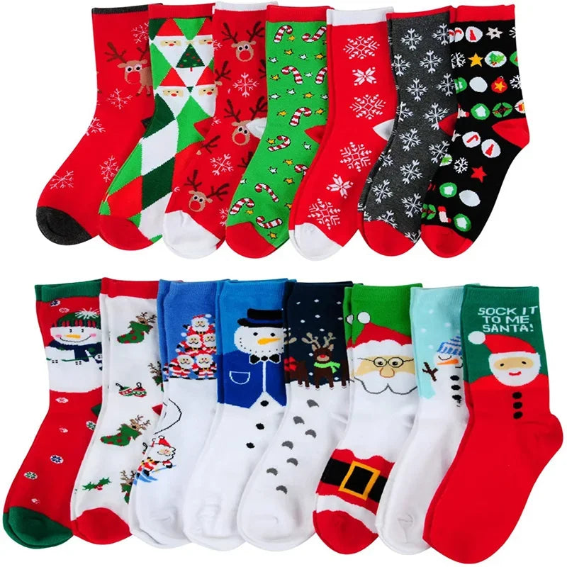 |クリスマスグッズ・ ノベルティ用品 |  クリスマス柄 ソックス5足組 | フリーサイズ