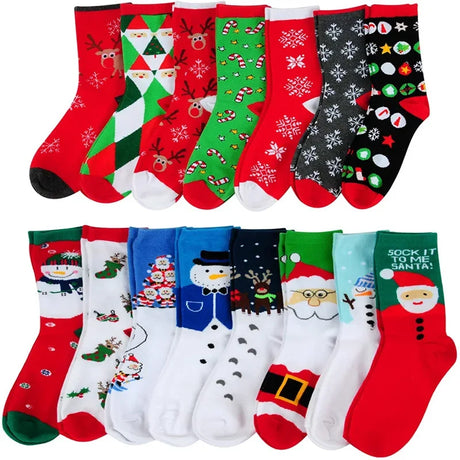 |クリスマスグッズ・ ノベルティ用品 |  クリスマス柄 ソックス5足組 | フリーサイズ