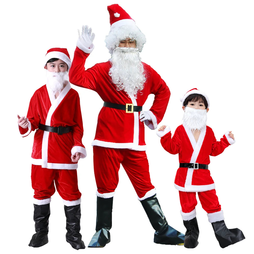 イベント・クリスマスグッズ｜キッズから大人まで！豊富なサイズのサンタ服セット(100c～195c)
