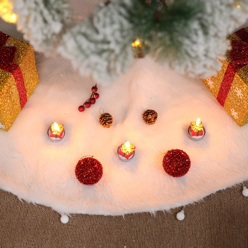 イベント・クリスマス装飾｜ふわふわフェイクファーのクリスマスツリースカート