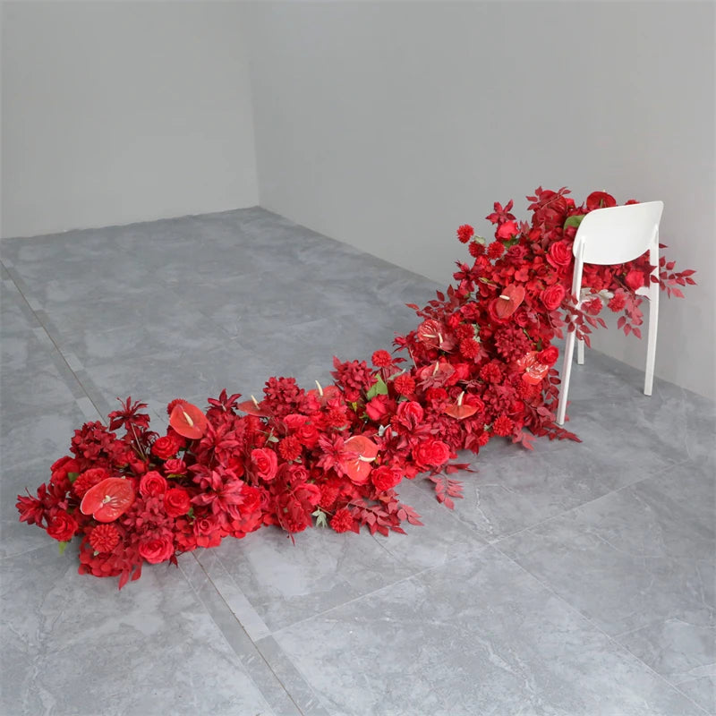 UFlower 200cm 人工ローズ＆アジサイ装飾