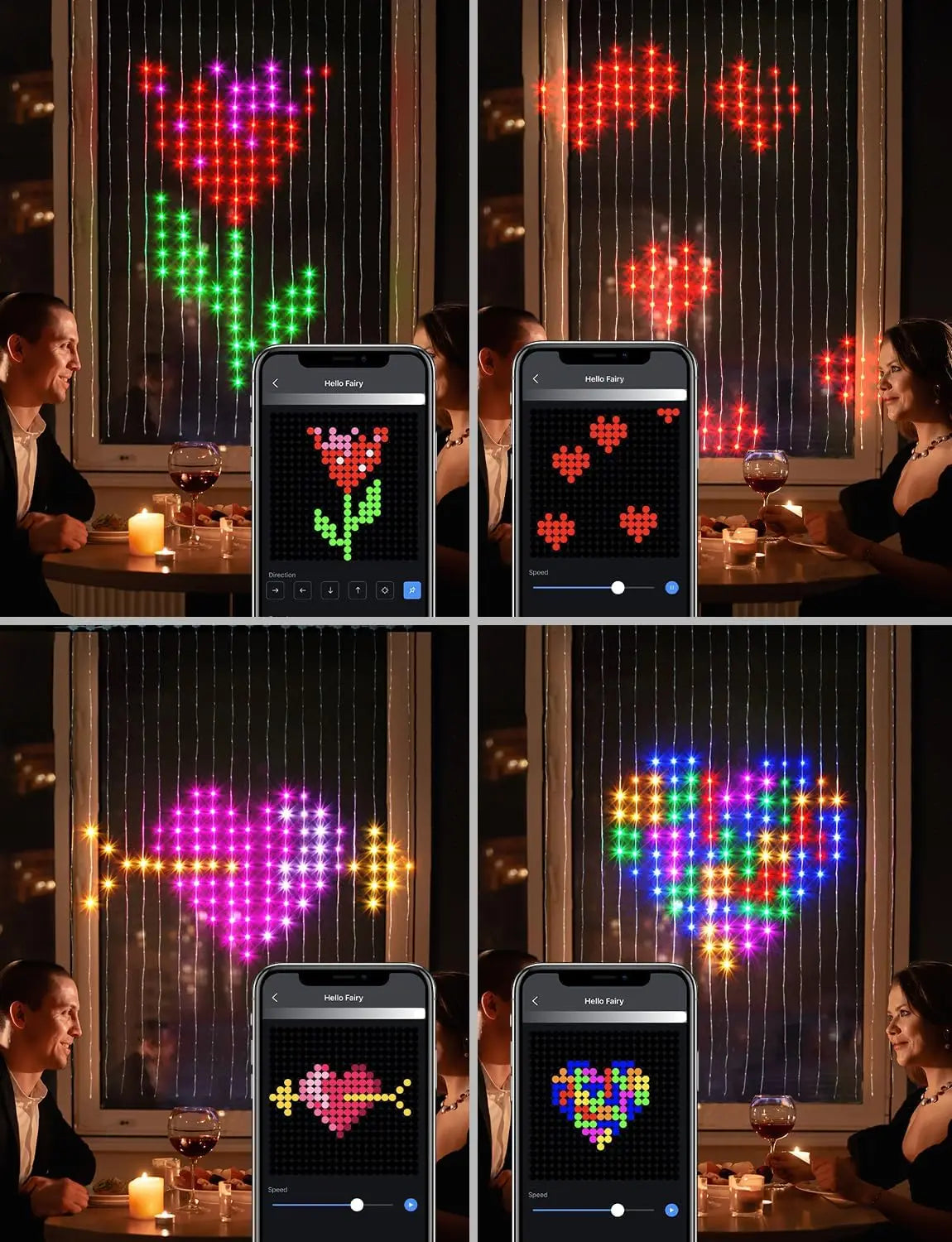 イベント・クリスマス装飾｜Bluetooth対応スマートカーテンライト(幅1.6～3M)