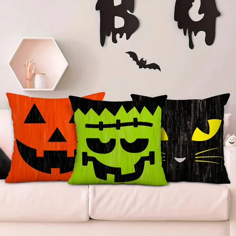 【イベント・ハロウィングッズ】ハロウィン柄クッションカバー 45×45cm