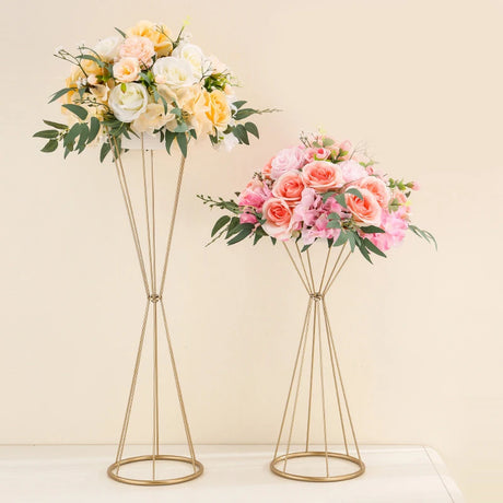 結婚式・インテリア装飾｜ゴールドメタルフラワースタンド 50/68cm