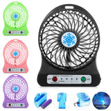 |イベント・ノベルティ用品 | 充電式 LEDライト付きポータブルミニファン