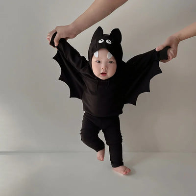 ハロウィンベビー服セット コウモリ柄3点セット｜誉PRINTING