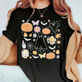 イベント・ハロウィングッズ｜レディース ハロウィンゴースト柄 Tシャツ（XXS～3XL）
