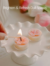 ピンクピーチブロッサム香りのティーライトキャンドル4個セット