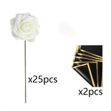 バラ造花 25個セット ウェディング装飾用