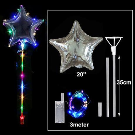 【イベント・クリスマス装飾】透明バルーンデコレーション用アイテムセット(34c/38c/45c)