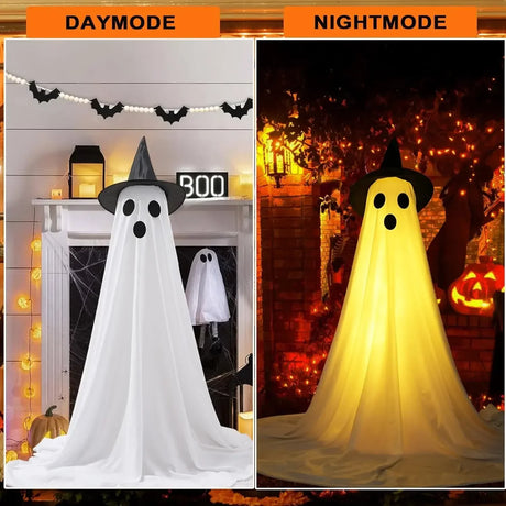 【イベント・ハロウィングッズ】光るゴーストデコレーション2個セット