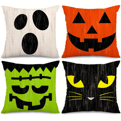 【イベント・ハロウィングッズ】ハロウィン柄クッションカバー 45×45cm