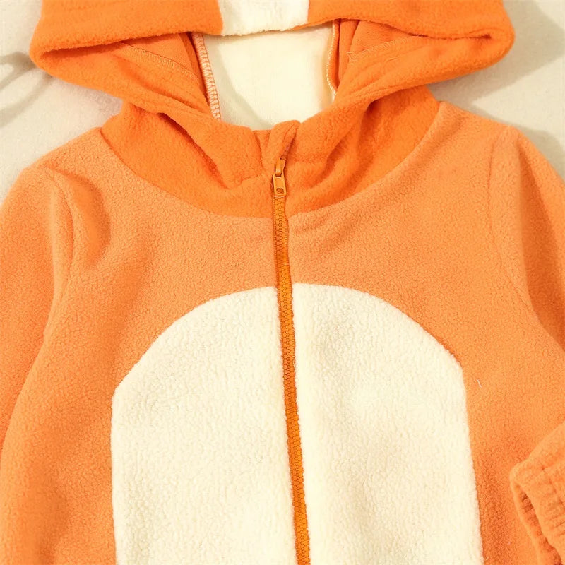 イベント・ハロウィングッズ｜キツネ着ぐるみ風ロンパース（70c〜120c）