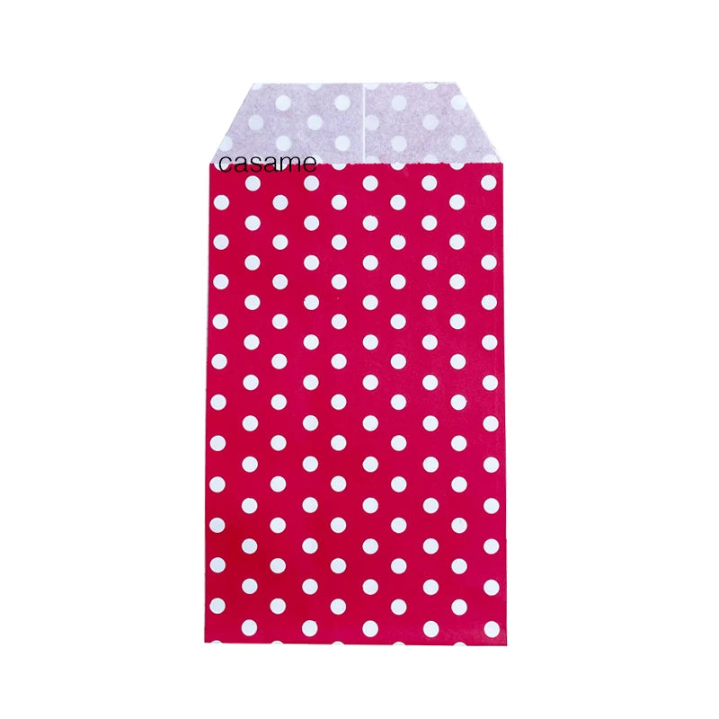 |ノベルティ用品 | ドット柄クラフトミニ紙袋 50枚入り | 8×15c