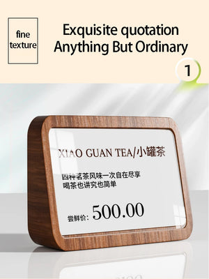 無垢材縦型カードホルダーディスプレイ