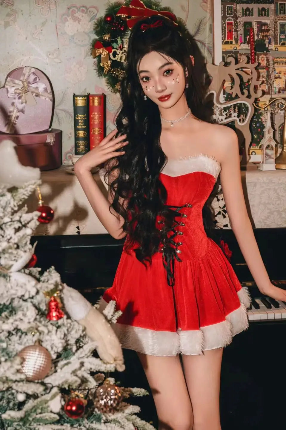 イベント・クリスマスグッズ｜ガーリーサンタクロースドレス(フリー)