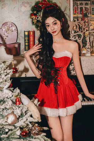 イベント・クリスマスグッズ｜ガーリーサンタクロースドレス(フリー)