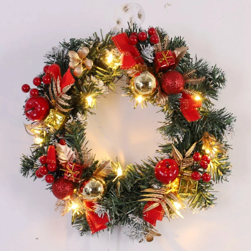 イベント・クリスマス装飾｜玄関ドア用LEDクリスマスリース