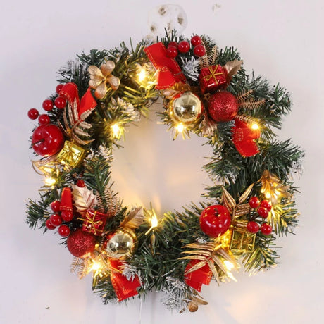 イベント・クリスマス装飾｜玄関ドア用LEDクリスマスリース