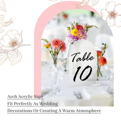 イベント・結婚式装飾｜アクリルアーチサイン スタンド付き 5・10個セット
