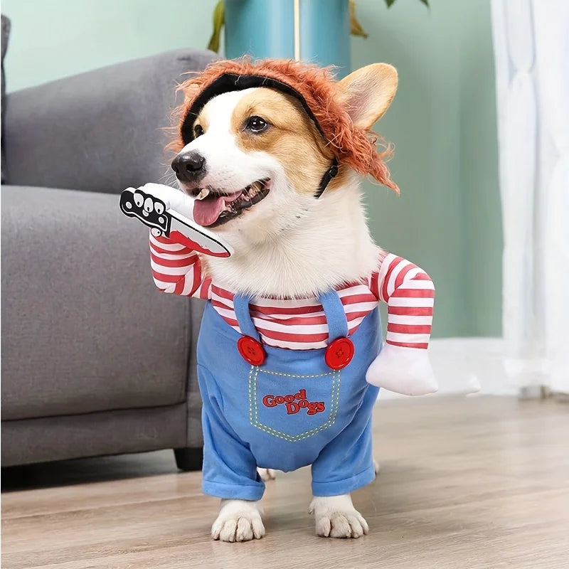 イベント・ハロウィングッズ｜犬コスチューム 血まみれ人形