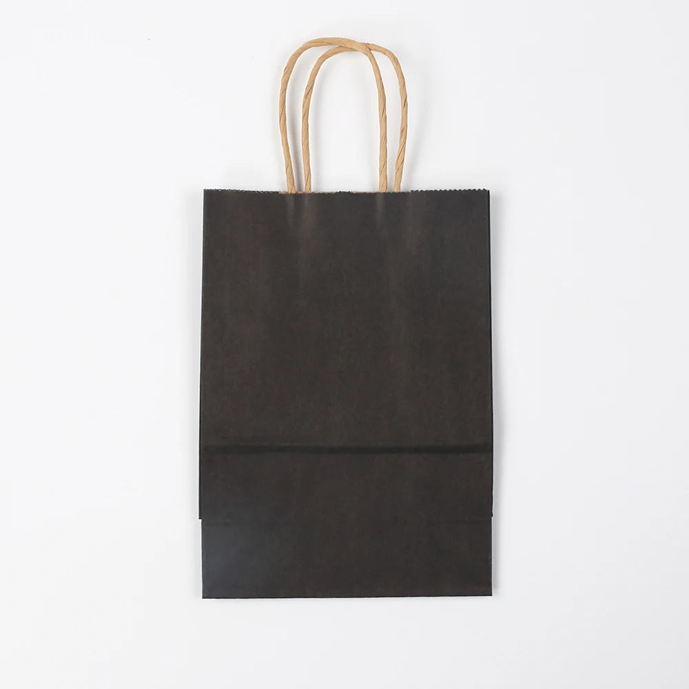 |ノベルティ用品  | クラフト紙ギフトバッグ ブラック・ブルー | 16x22x8c