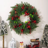 イベント・クリスマス装飾｜赤いユーカリの実付きクリスマスリース 35cm