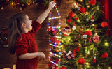 イベント・パーティー装飾｜LEDクリスマス装飾セット はしご＆サンタ(1.7M)