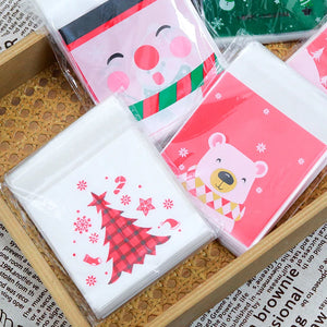 イベント・クリスマス装飾｜クリスマス柄ギフトバッグセット(100個入)