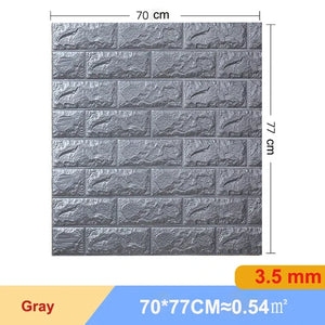【DIY用】レンガ風ステッカー 70x77cm(5pcs/10pcs）