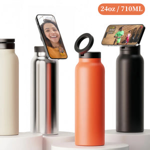 |イベント・ノベルティ用品 | スマホォルダー付き断熱ステンレスボトル | 700ml