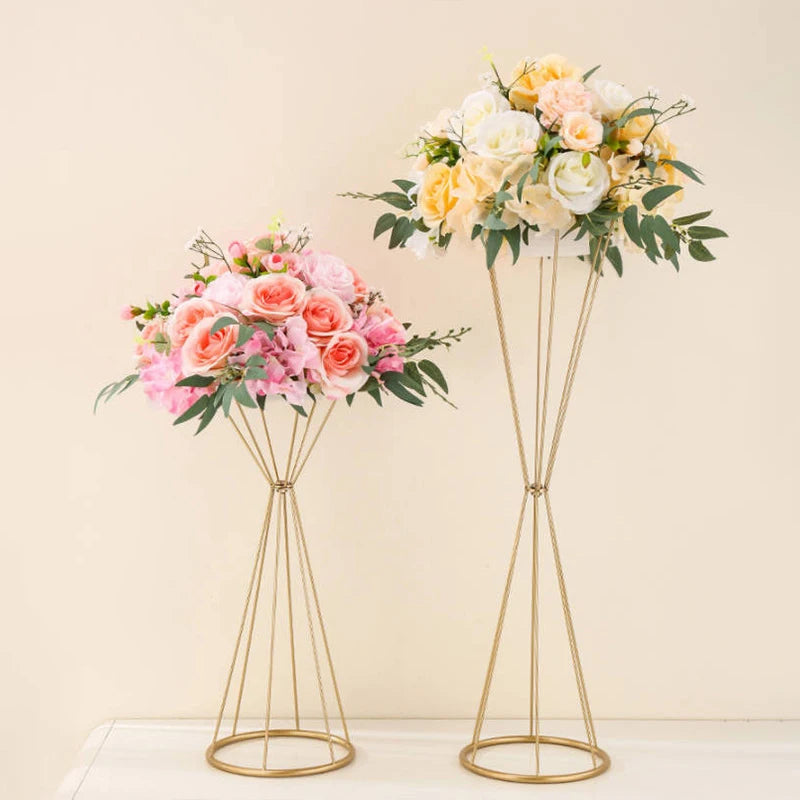 結婚式・インテリア装飾｜ゴールドメタルフラワースタンド 50/68cm