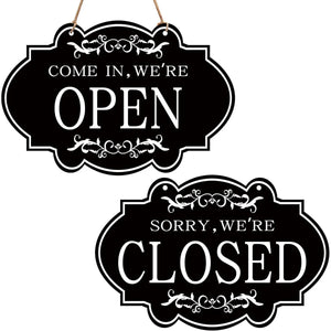 【防水・耐久】木製リバーシブル看板（OPEN/CLOSED）
