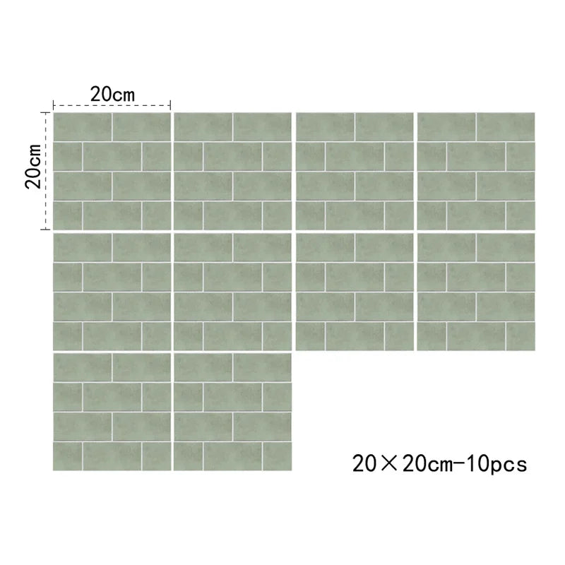 【DIY用】モダン柄タイル風 ステッカー 20×20c（10枚入）