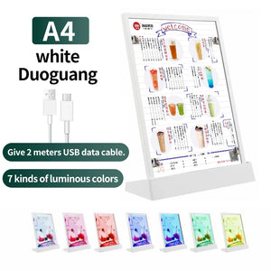 A4 LED USBメニューライトボックス